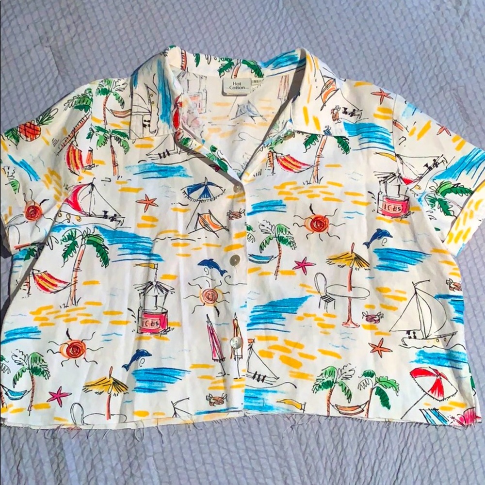 Cropped men’s button up